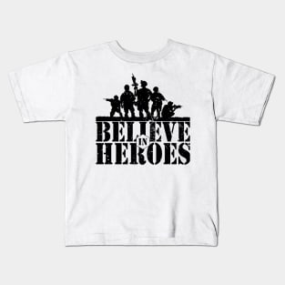 'Believe In Heroes' Military Public Service Shirt Kids T-Shirt